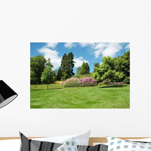 Trees and Lawn Bright Wall Decal