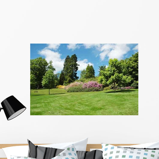 Trees and Lawn Bright Wall Decal