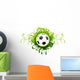 Green Fancy Soccer Wall Decal