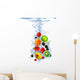 Fresh Fruits Dropped into Wall Mural