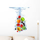Fresh Fruits Dropped into Wall Mural