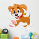 Running Funny Puppy Wall Decal