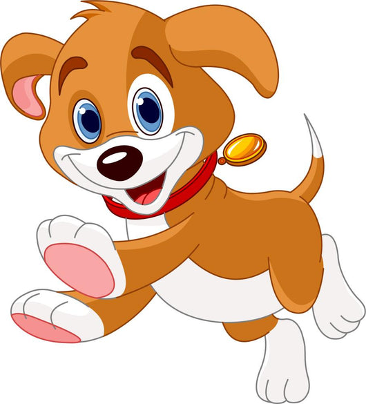 Running Funny Puppy Wall Decal