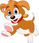 Running Funny Puppy Wall Decal
