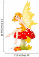 Autumn Mushroom Fairy Wall Decal