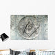 Masonic Symbol Detail on Nineteenth Century Gravestone Wall Mural
