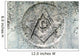 Masonic Symbol Detail on Nineteenth Century Gravestone Wall Mural