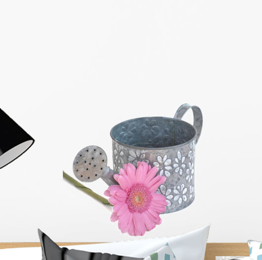 Gerberas and Watering Can Wall Decal