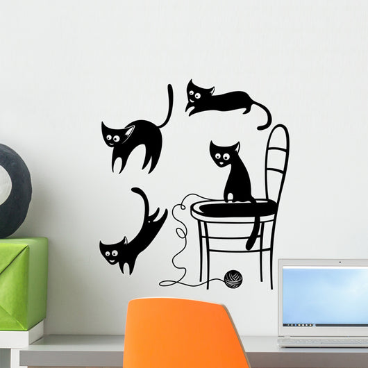 silhouettes of cats Wall Decal