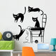 silhouettes of cats Wall Decal