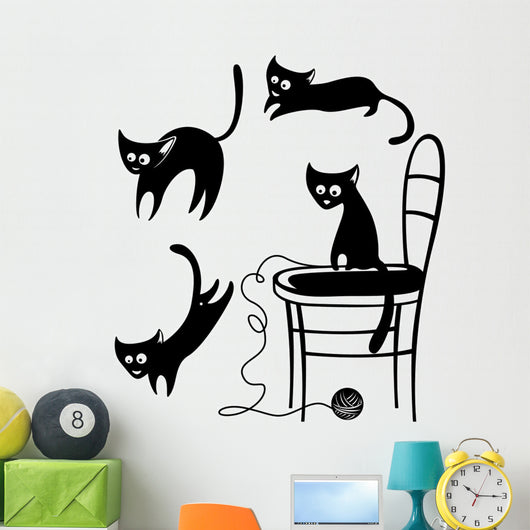 silhouettes of cats Wall Decal