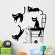 silhouettes of cats Wall Decal