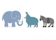 Elephant Hippopotamus Zebra Wall Mural