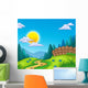Country Landscape with Sun Wall Decal