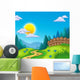 Country Landscape with Sun Wall Decal