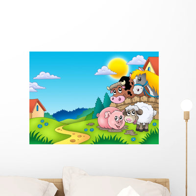 Landscape with Various Farm shown on a wall
