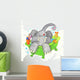 Elephant in the Bathtub Wall Decal
