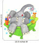 Elephant in the Bathtub Wall Decal