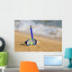 Tube and mask for a scuba diving on seacoast with a pebble Wall Mural