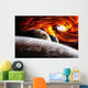 Fantasy space planets illustration with nebula Wall Mural