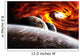 Fantasy space planets illustration with nebula Wall Mural