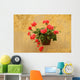 Red Geranium Wall Italy