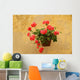 Red Geranium Wall Italy
