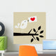 bird love card Wall Mural