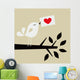 bird love card Wall Mural