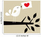bird love card Wall Mural