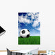 football ball on green grass - soccer Wall Mural