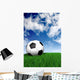 football ball on green grass - soccer Wall Mural