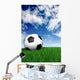 football ball on green grass - soccer Wall Mural
