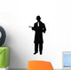 Gangstar silhouette with tommy gun Wall Decal