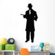 Gangstar silhouette with tommy gun Wall Decal