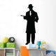 Gangstar silhouette with tommy gun Wall Decal
