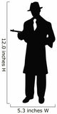 Gangstar silhouette with tommy gun Wall Decal