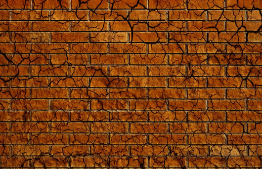 Grunge Cracked Brick Wall Wall Decal
