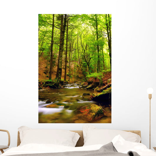 Explosion Colors Forest Autumn Wall Mural
