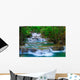 Deep forest Waterfall in Kanchanaburi, Thailand Wall Mural