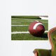 Closeup of American Football on Field Wall Mural