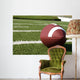 Closeup of American Football on Field Wall Mural