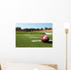 Closeup of American Football  on Field Wall Mural