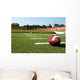 Closeup of American Football  on Field Wall Mural
