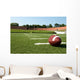 Closeup of American Football  on Field Wall Mural