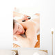 Relaxed Young Man Receiving a Back Massage with Hot Stone Wall Mural