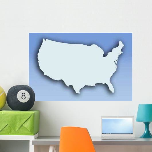 Blue USA Wall Decal