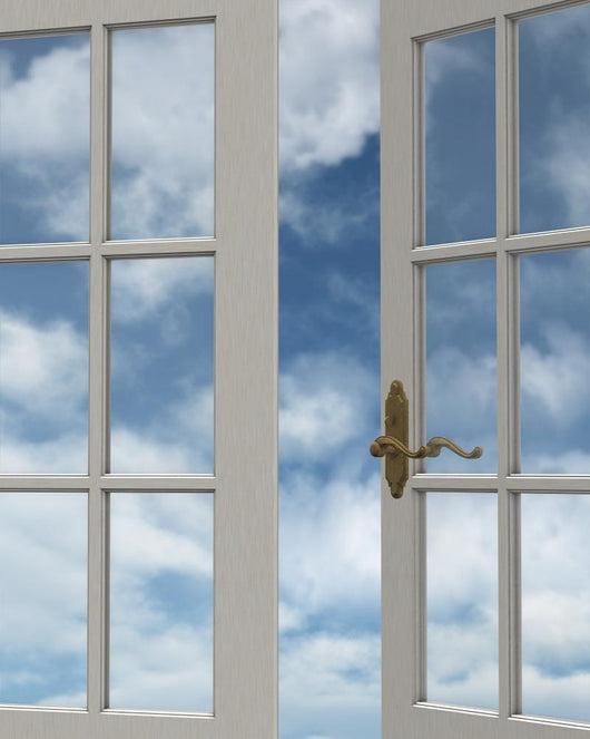 Cloudy Sky Window Wall Mural