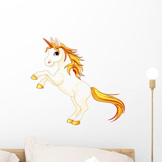 Rearing up Unicorn Wall Decal