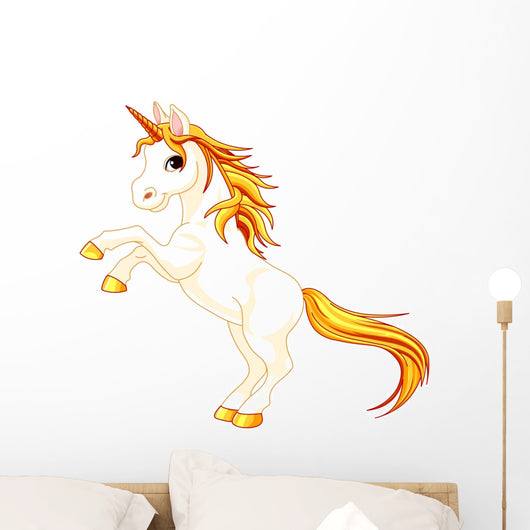 Rearing up Unicorn Wall Decal